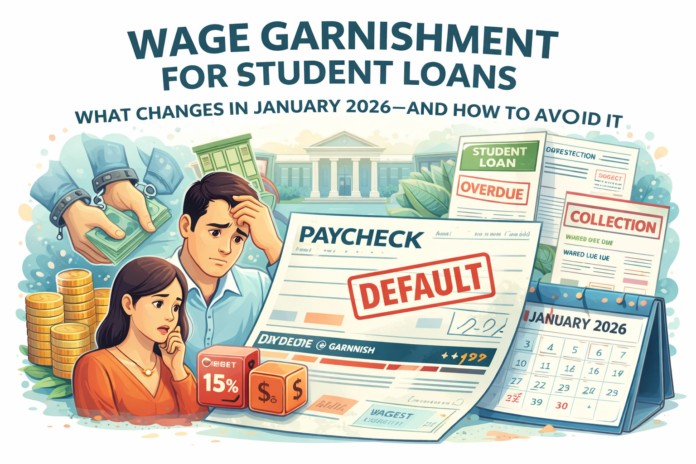 Illustration of a man and woman anxiously reviewing a paycheck with a 