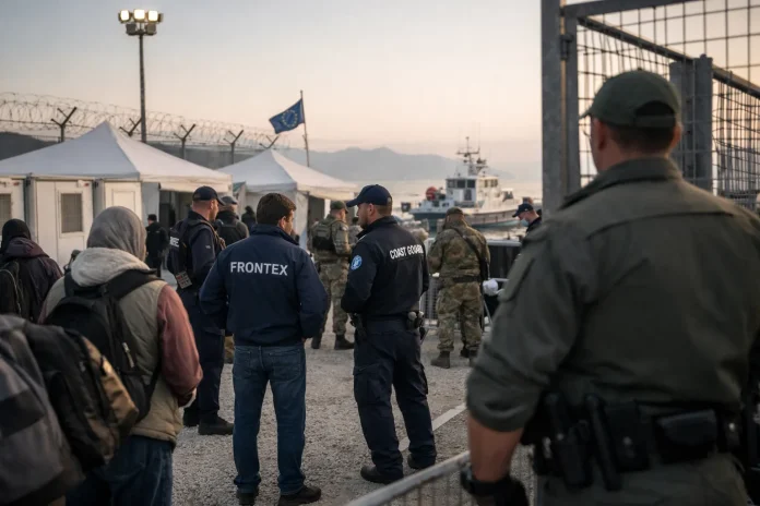 Operational management of migration flows at an EU external border reception area