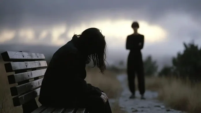 Συναισθηματική εικόνα μοναξιάς και πόνου από ερωτική απόρριψη