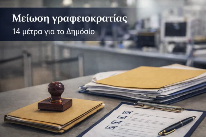 Μείωση γραφειοκρατίας με 14 μέτρα για απλούστερες διαδικασίες στο Δημόσιο