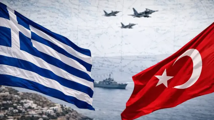 Institutional image of Greece-Turkey tensions over the Greek islands and the eastern Mediterranean