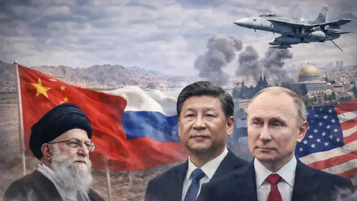 Ο Αλί Χαμενεΐ, ο Σι Τζινπίνγκ και ο Βλαντίμιρ Πούτιν σε γεωπολιτική σύνθεση για το Ιράν μετά από αμερικανικό χτύπημα