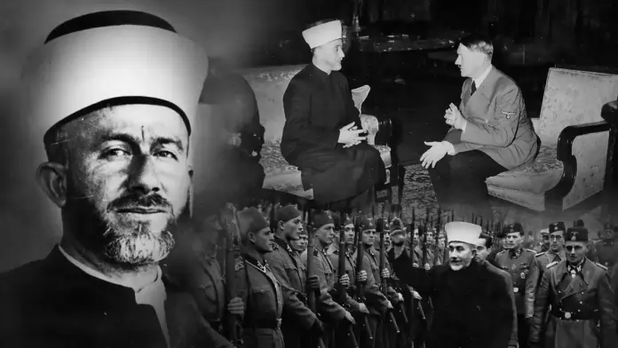 Ιστορικό μοντάζ με τον Μεγάλο Μουφτή της Ιερουσαλήμ και σκηνές συνάντησης με τη ναζιστική ηγεσία